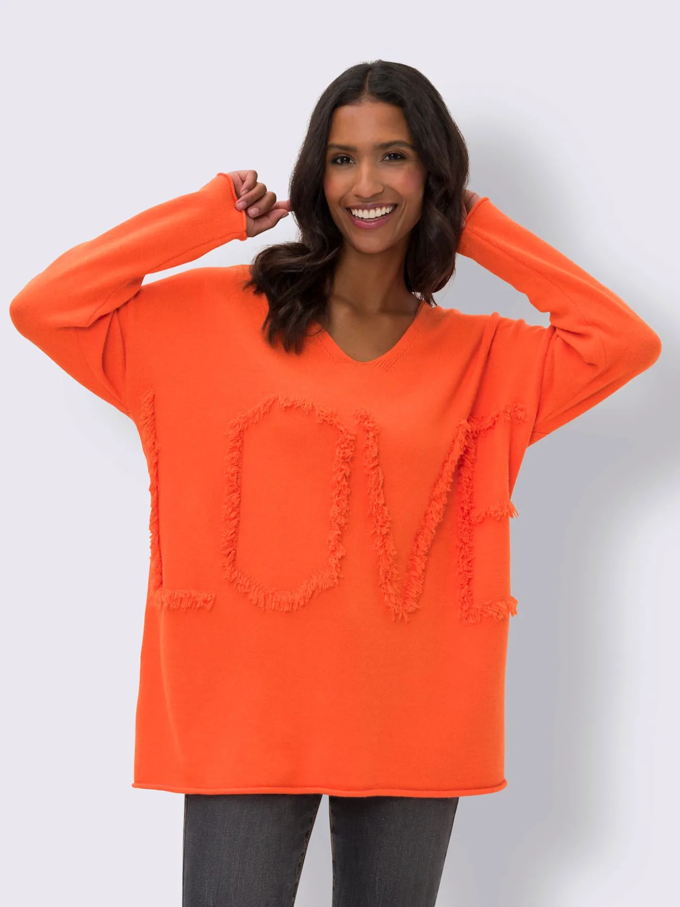 Pull ample inscription tendance