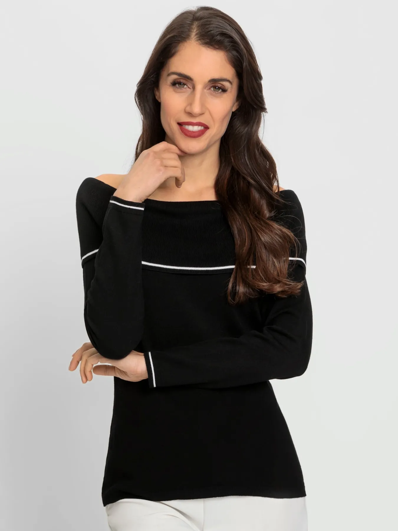Pull carmen encolure carmen féminine