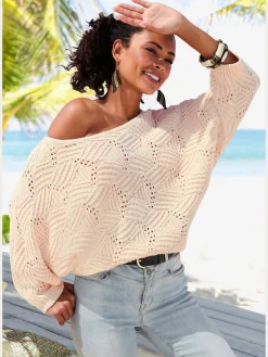 Pull chauve-souris encolure en u