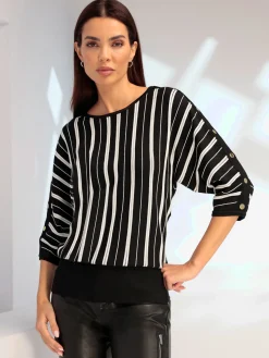 Pull chauve-souris motif à rayures exclusif