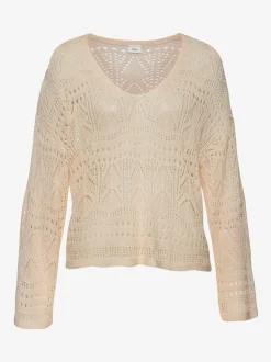 Pull de plage encolure en v dégagée
