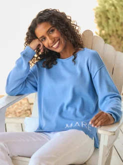 Pull en coton inscription tendance