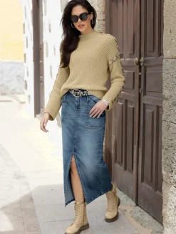Pull en tricot 50% coton