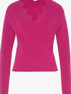Pull en tricot bord ondulé tendance