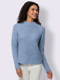 Pull en tricot col corolle