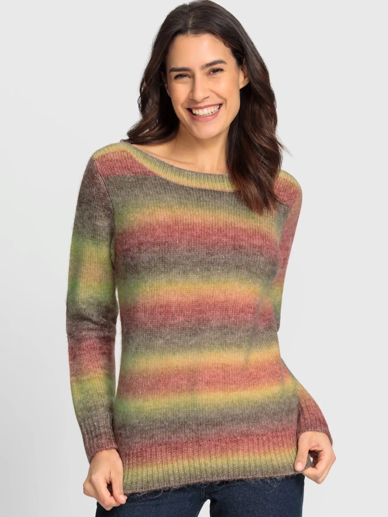 Pull en tricot dégradé de couleur