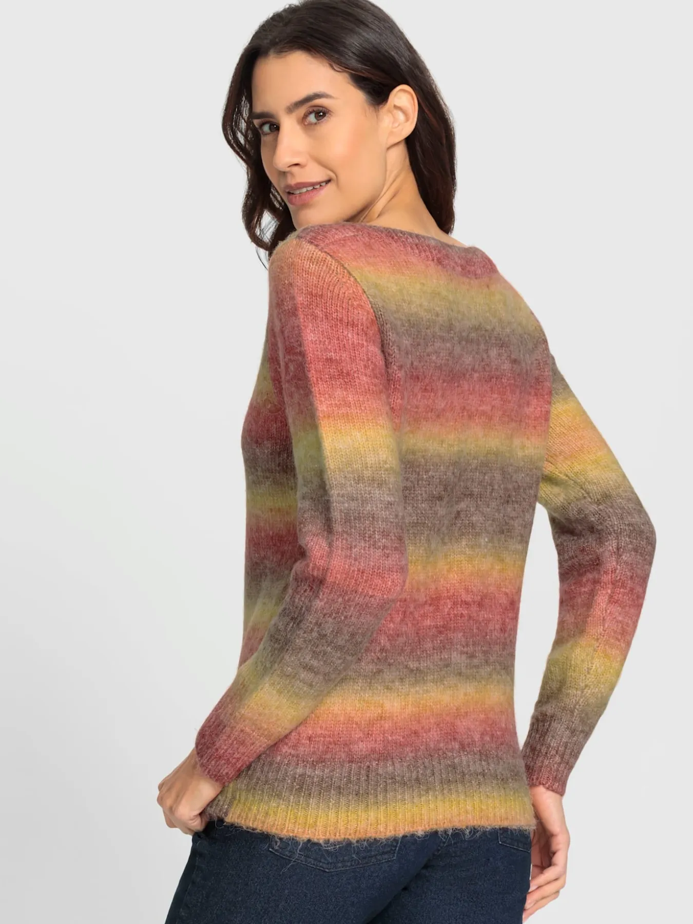 Pull en tricot dégradé de couleur