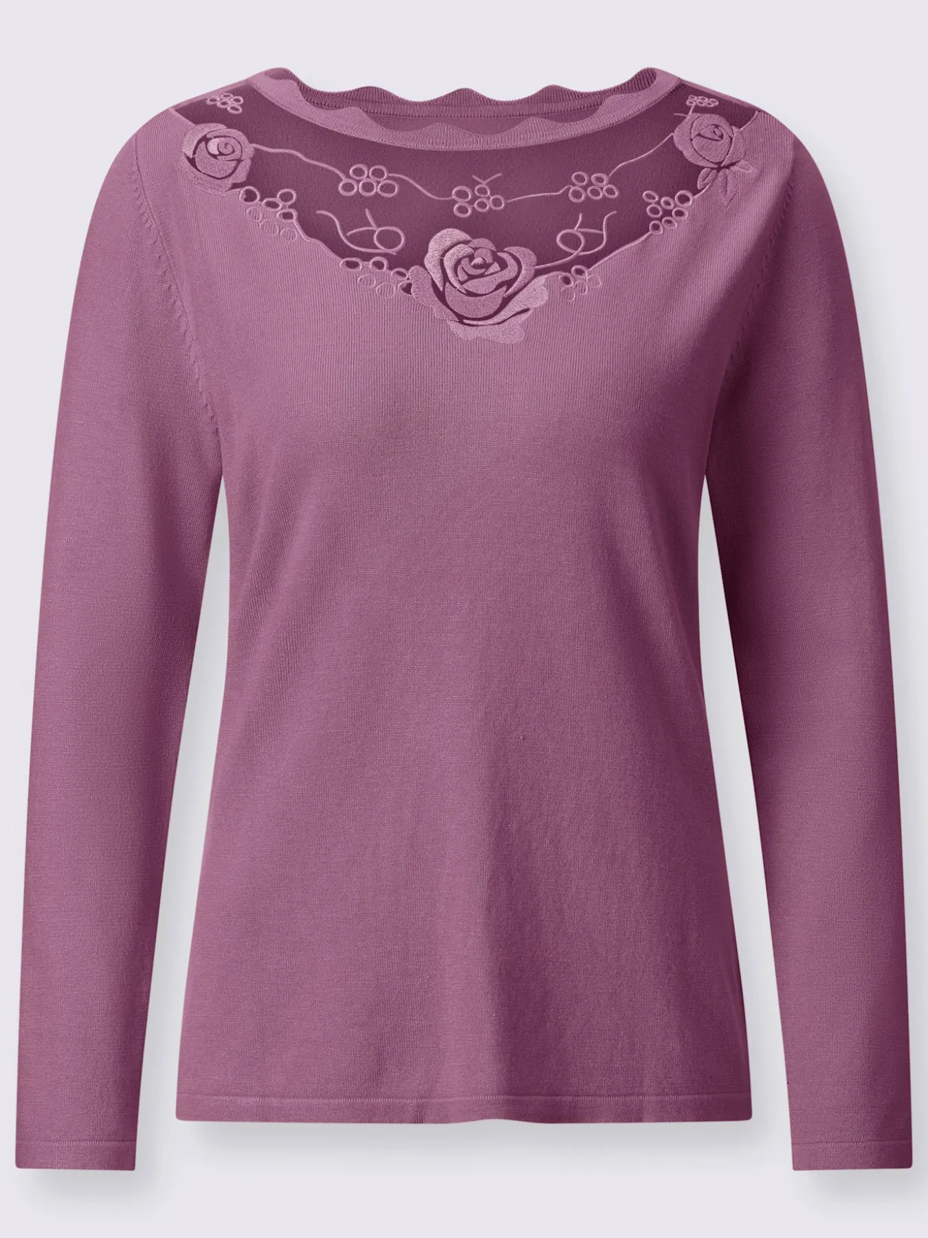 Pull en tricot fin dentelle séduisante