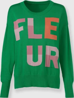 Pull en tricot fin inscription tendance