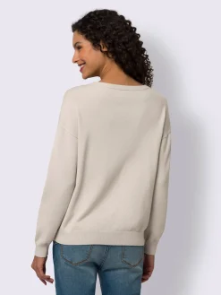 Pull en tricot fin superbe broderie florale