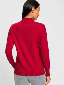 Pull en tricot finitions côtelées larges