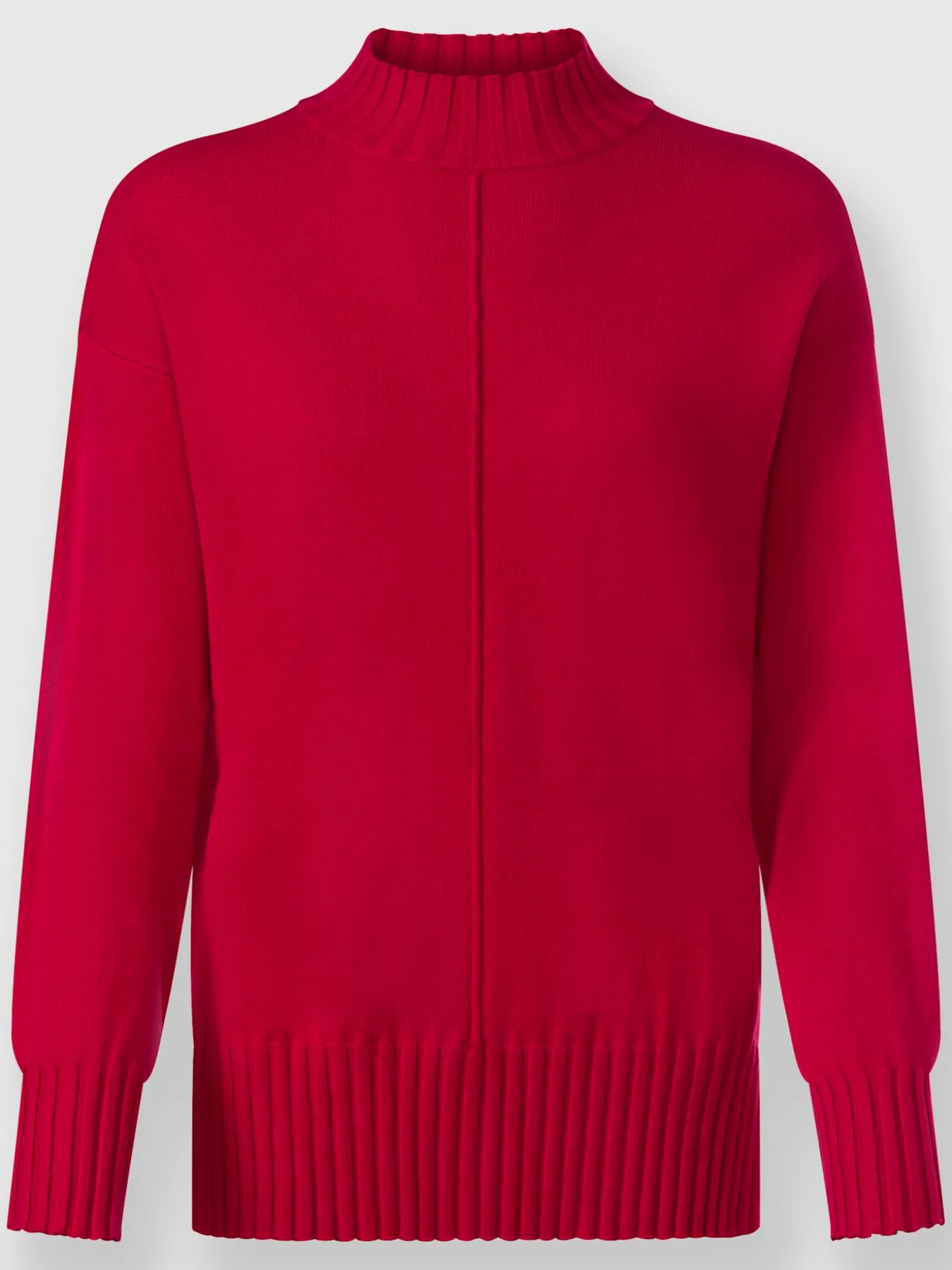 Pull en tricot finitions côtelées larges