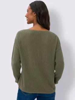 Pull en tricot imprimé feuille brillant