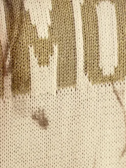 Pull en tricot inscription brillante
