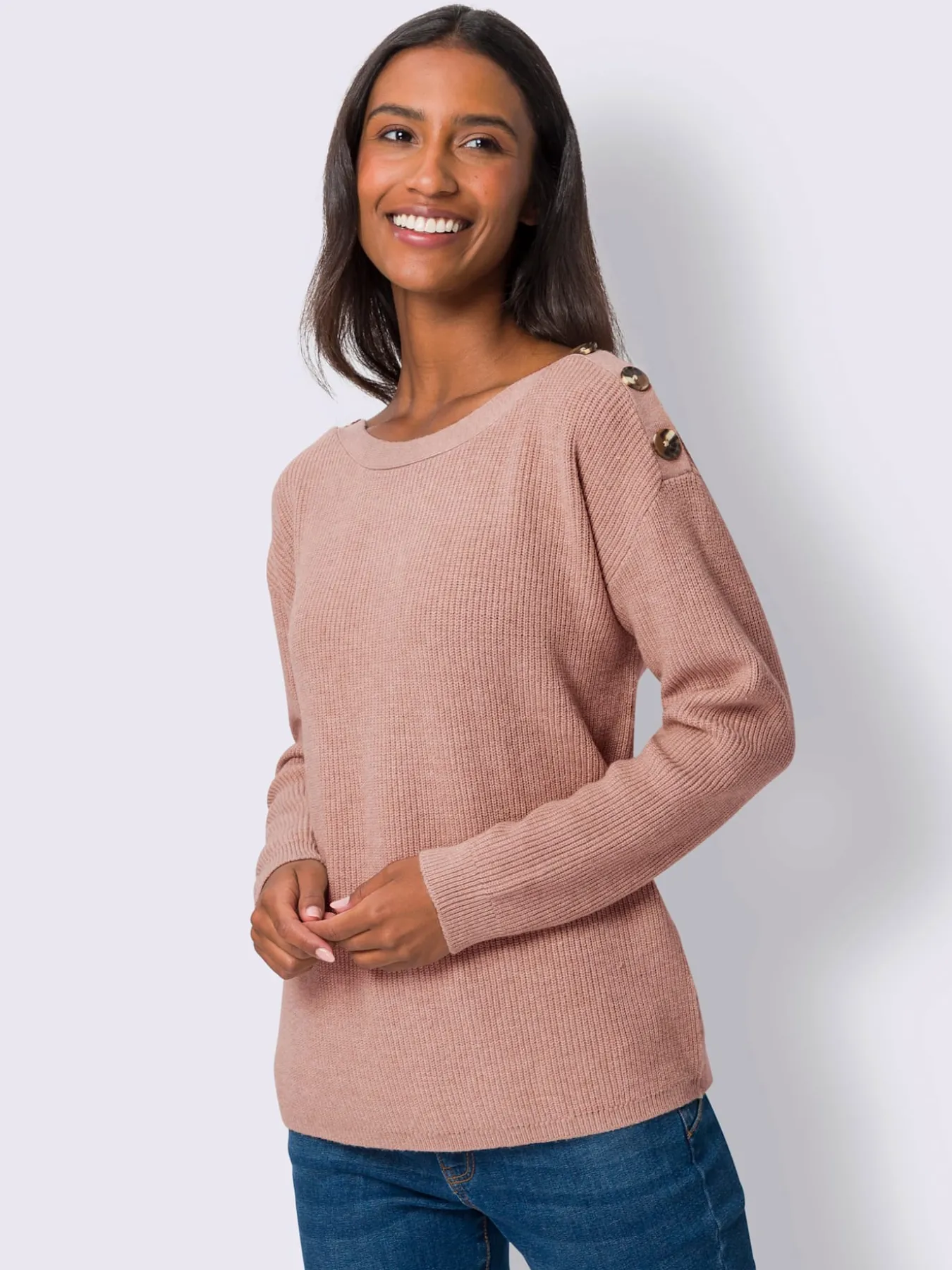 Pull en tricot large encolure ronde