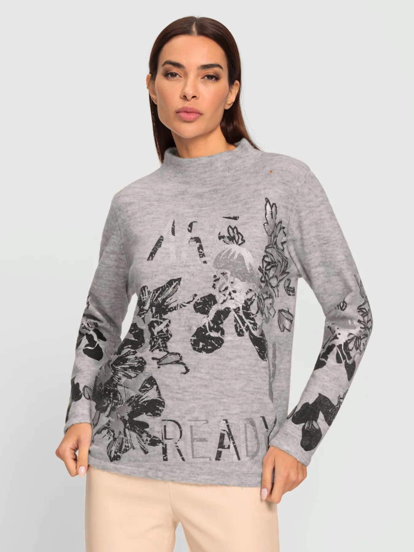 Pull en tricot motif imprimé exclusif