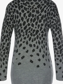 Pull en tricot pull à encolure ronde, imprimé animal