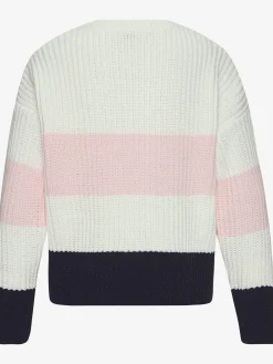 Pull en tricot rayures transversales tendance