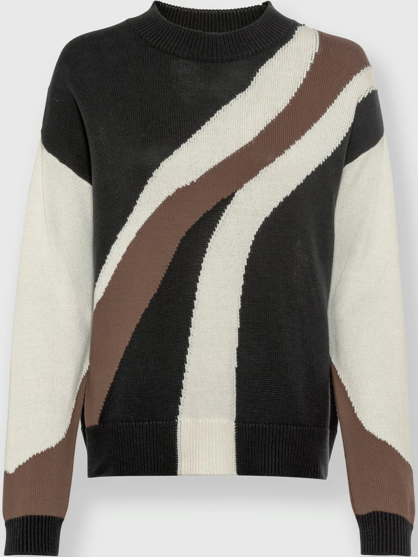 Pull encolure ronde combinaison de couleurs tendance