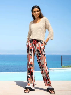 Pull encolure ronde fil fantaisie brillant