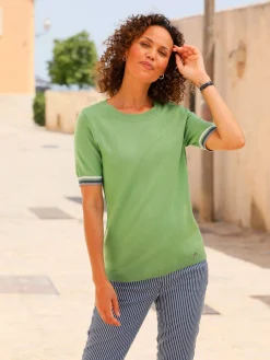 Pull encolure ronde jolies rayures