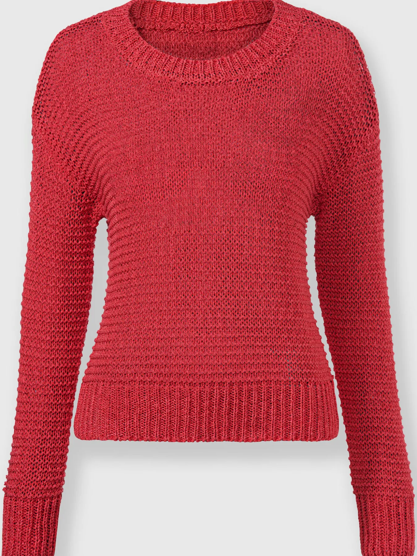 Pull encolure ronde motif maille moderne