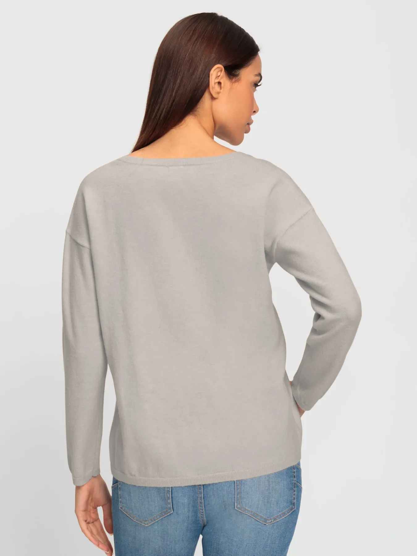 Pull encolure ronde petites pierres fantaisie tendance