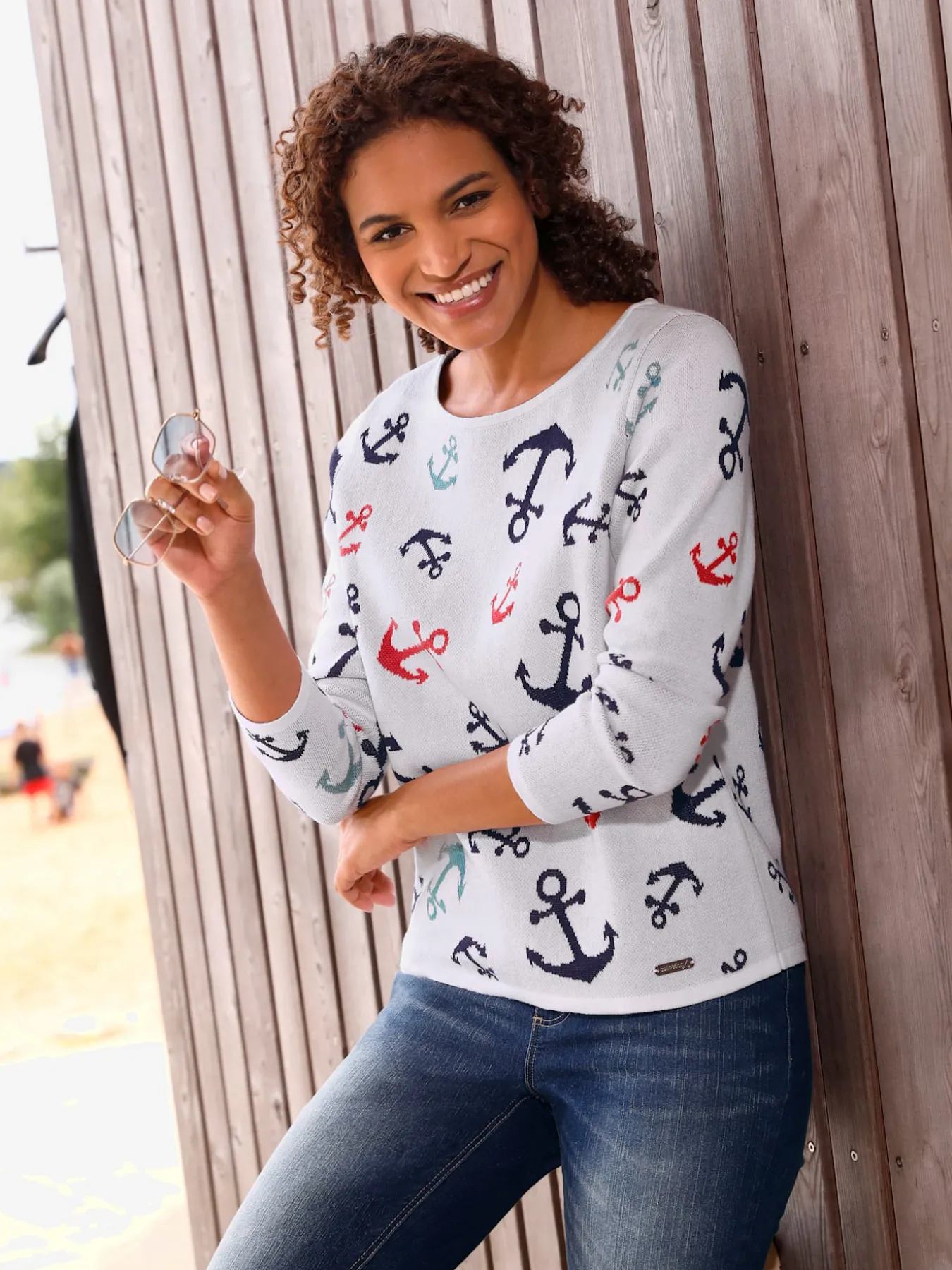 Pull encolure ronde pur coton