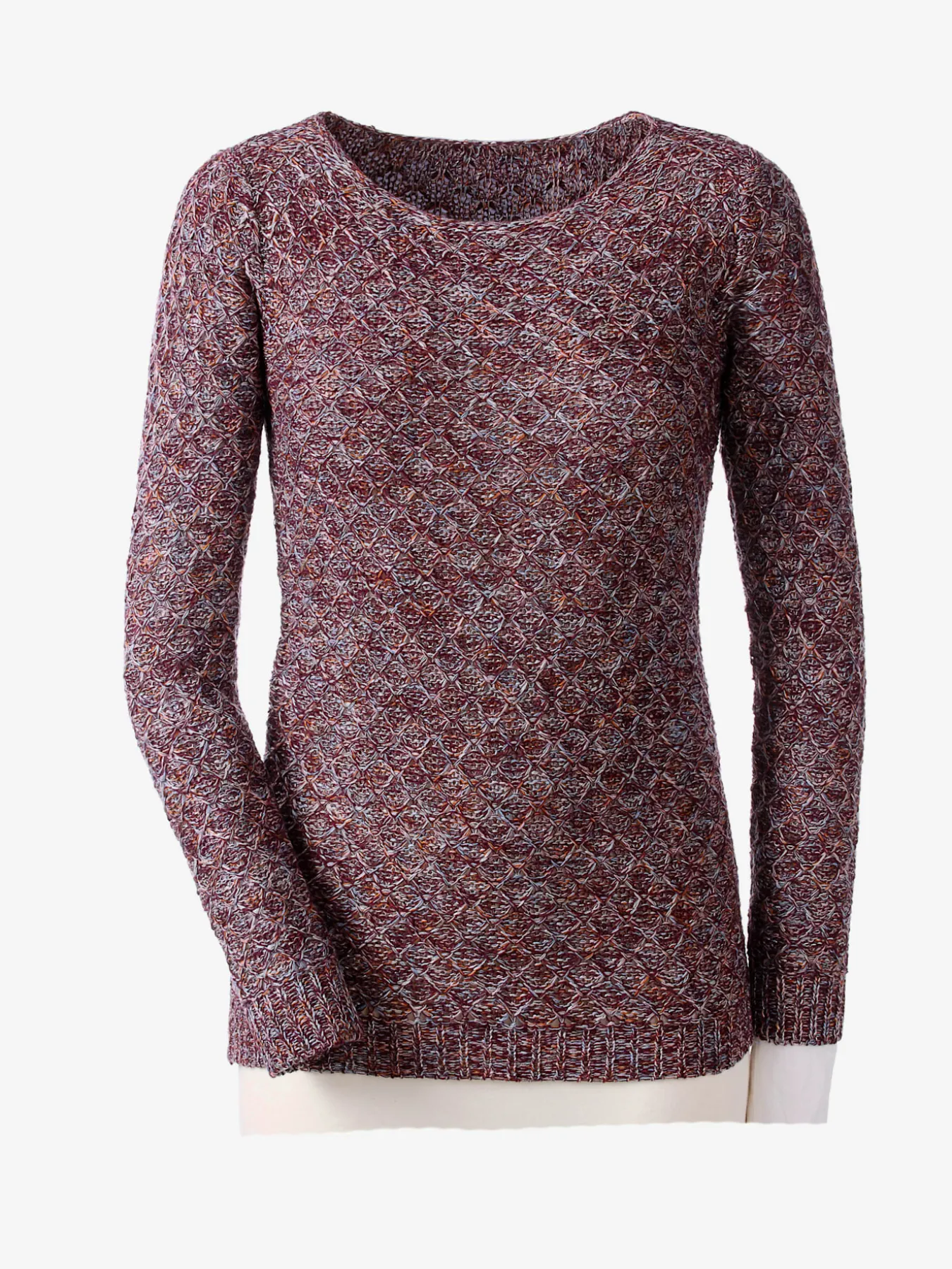 Pull encolure ronde superbe fil multicolore