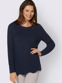 Pull femme effet côtelé