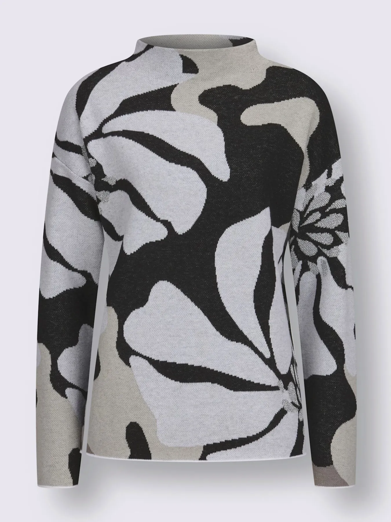 Pull jacquard 48% laine vierge