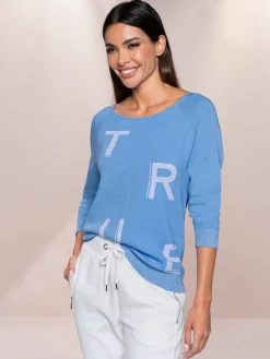 Pull jacquard fil fantaisie brillant