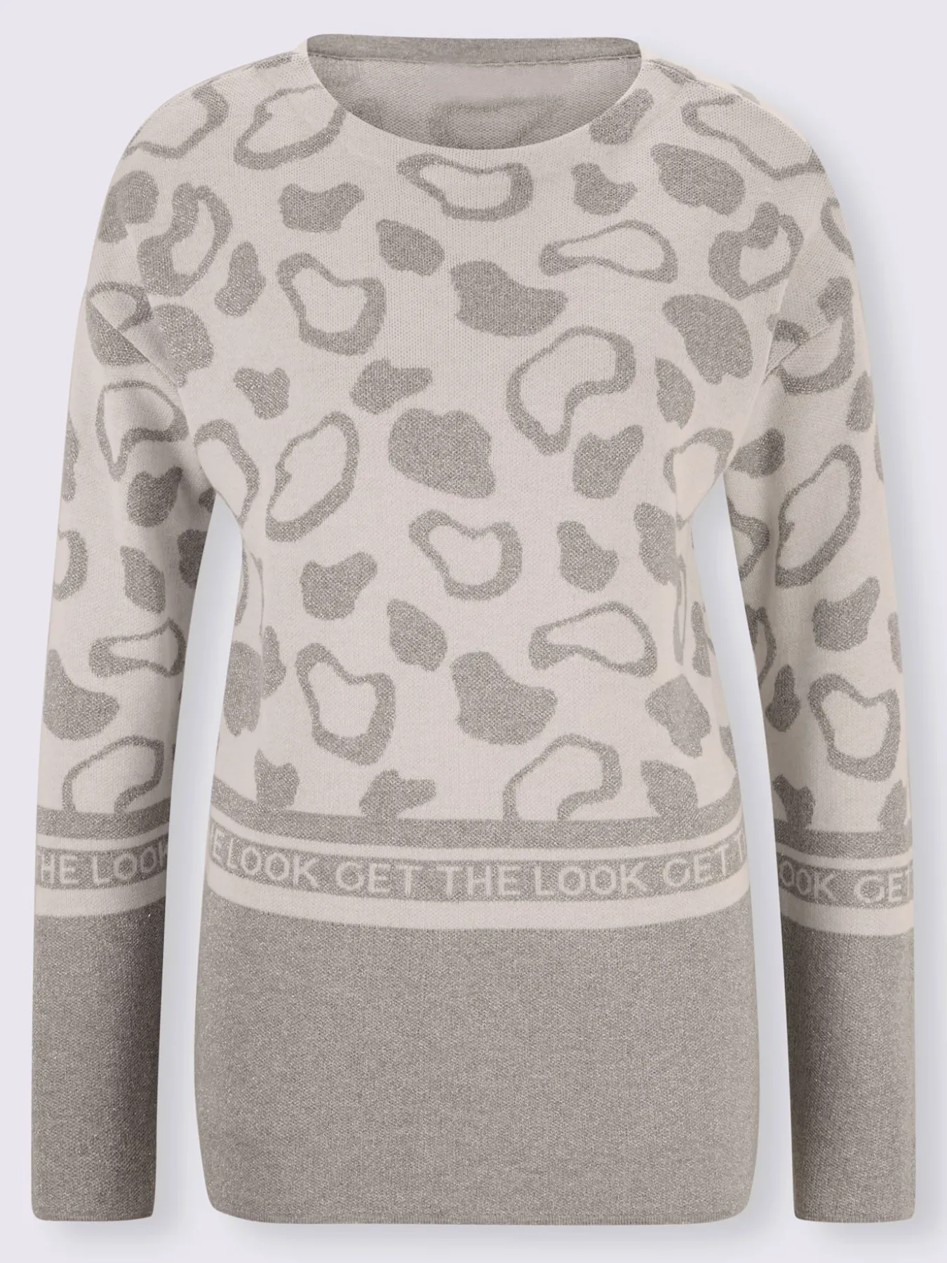 Pull jacquard fils métallisés