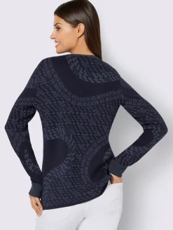 Pull jacquard mélange de viscose doux