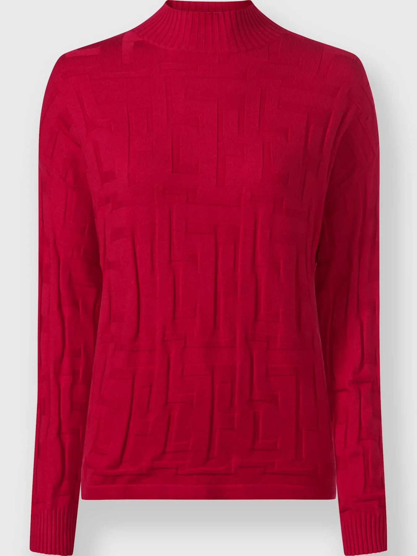 Pull jacquard motif tricoté aspect 3d
