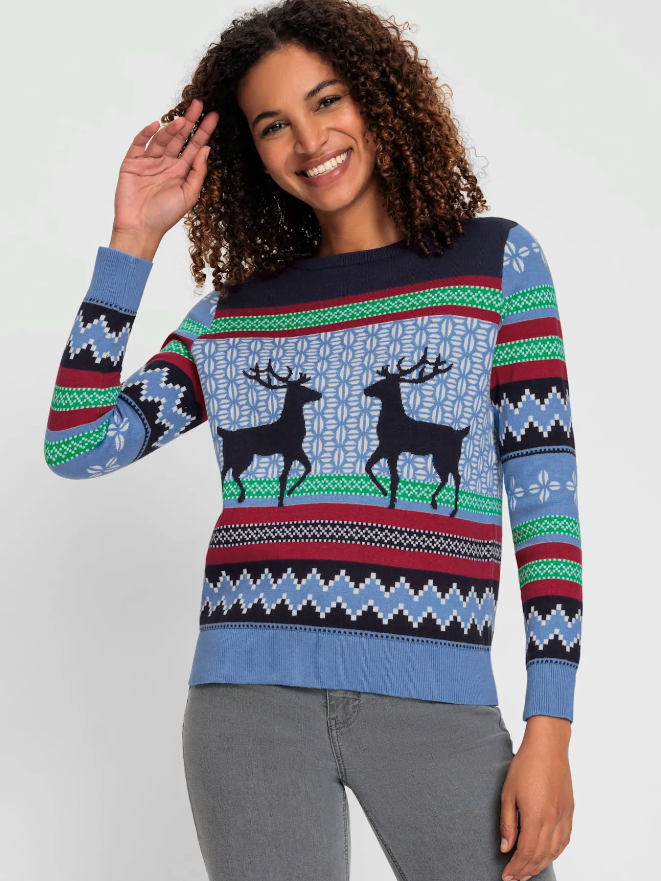 Pull jacquard pur coton