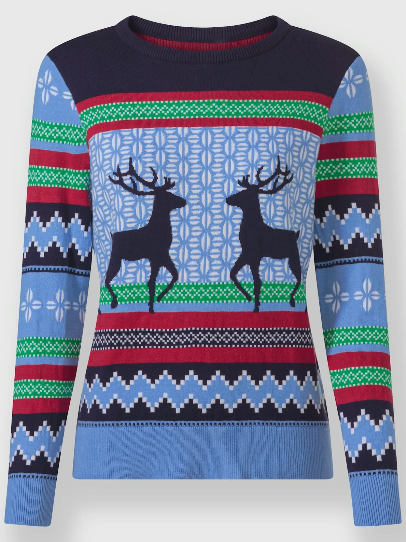 Pull jacquard pur coton