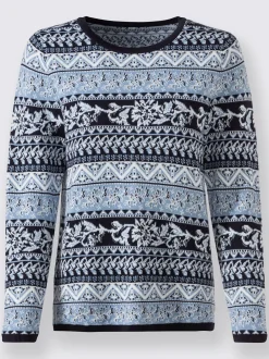 Pull jacquard pure coton pima