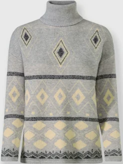 Pull jacquard superbe motif intarsia