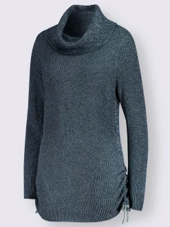 Pull long tricot chiné