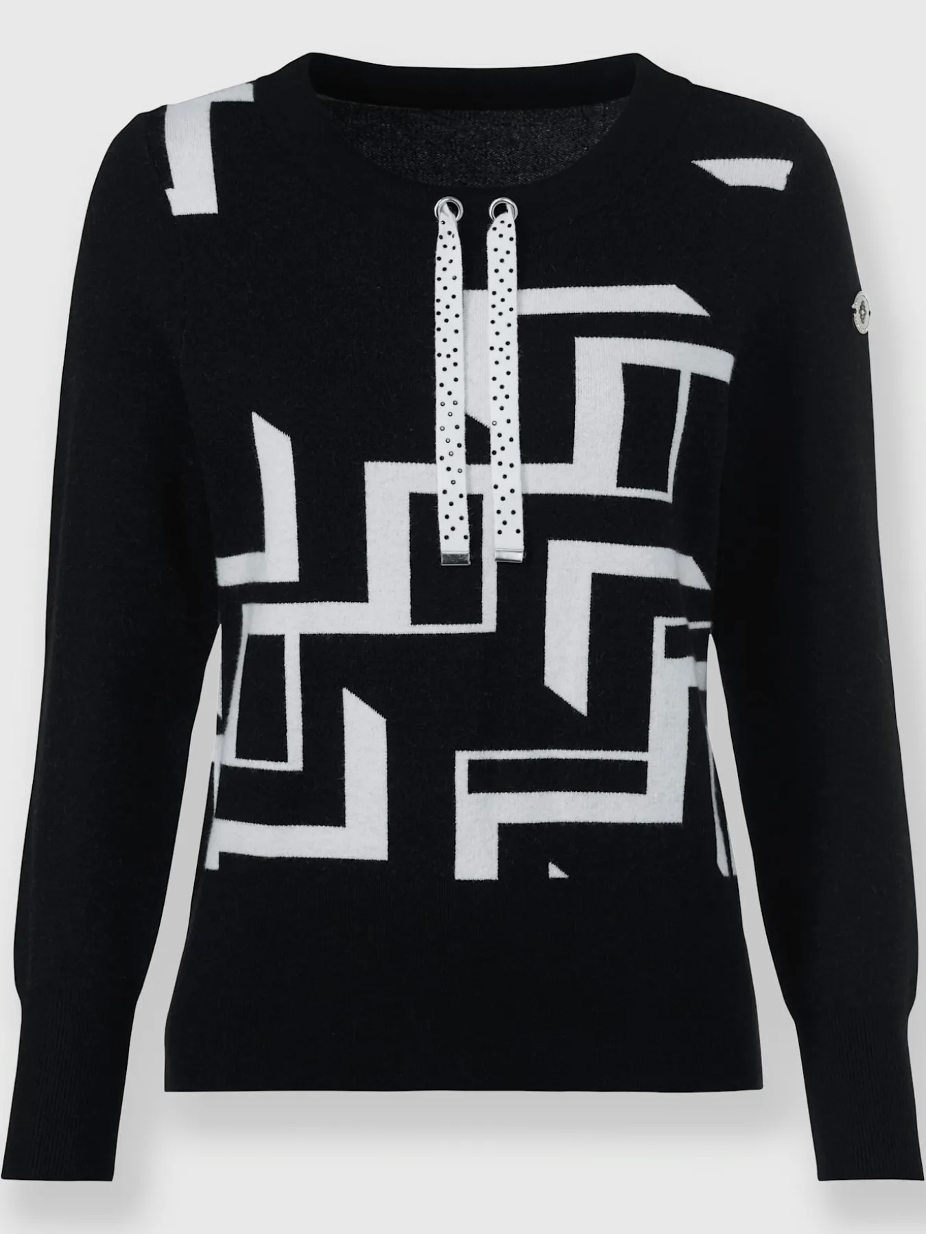 Pull mélange raffiné de motifs jacquard