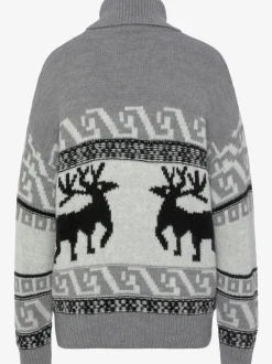 Pull norvégien avec grand col roulé