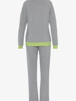 Pyjama avec bords-côtes en fils teintés couleur fluo