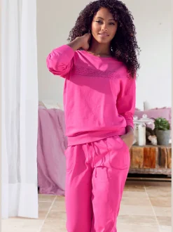 Pyjama avec imprimé texte devant