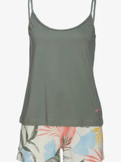 Pyjama court à motif tropical