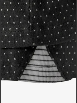 Pyjama court au design noir et blanc
