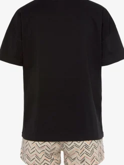 Pyjama court au superbe motif sergé chevron