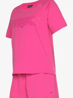 Pyjama court avec imprimé texte devant