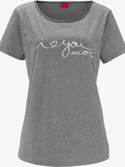 Pyjama court avec inscription imprimée