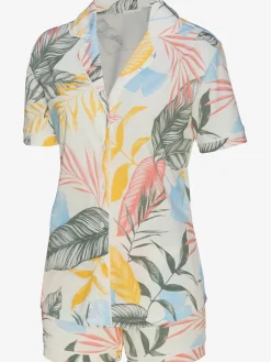 Pyjama court classique à motif tropical